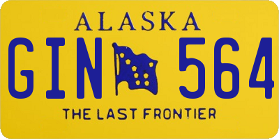 AK license plate GIN564