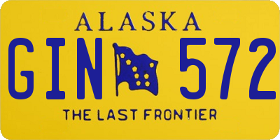 AK license plate GIN572