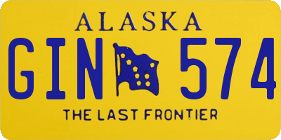 AK license plate GIN574