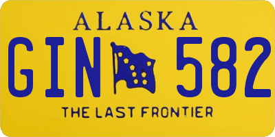AK license plate GIN582
