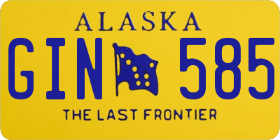 AK license plate GIN585