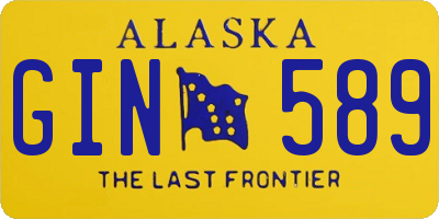 AK license plate GIN589