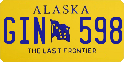 AK license plate GIN598
