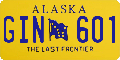 AK license plate GIN601