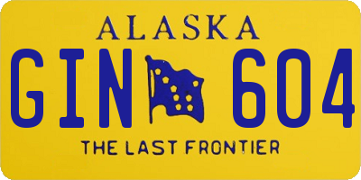 AK license plate GIN604