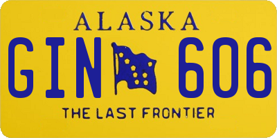 AK license plate GIN606