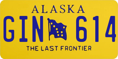 AK license plate GIN614