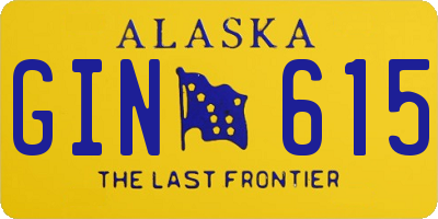 AK license plate GIN615