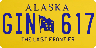 AK license plate GIN617