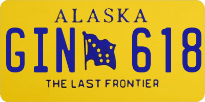 AK license plate GIN618