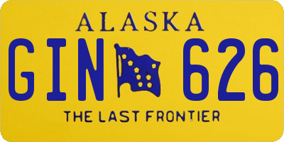 AK license plate GIN626
