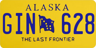 AK license plate GIN628