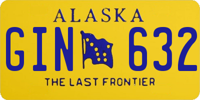 AK license plate GIN632