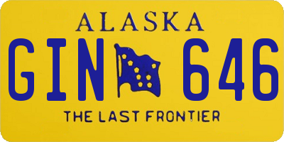 AK license plate GIN646