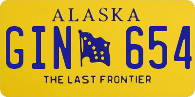 AK license plate GIN654