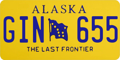 AK license plate GIN655