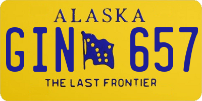 AK license plate GIN657