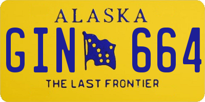 AK license plate GIN664
