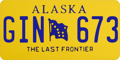 AK license plate GIN673
