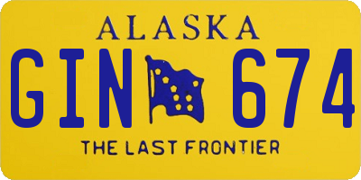 AK license plate GIN674
