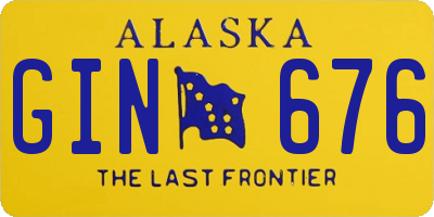 AK license plate GIN676