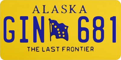 AK license plate GIN681