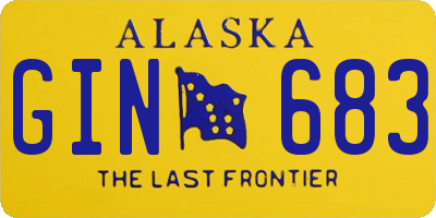 AK license plate GIN683