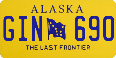 AK license plate GIN690