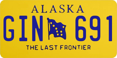 AK license plate GIN691