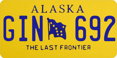 AK license plate GIN692