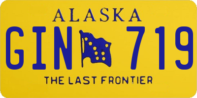 AK license plate GIN719
