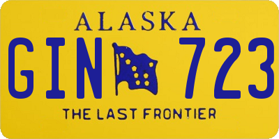 AK license plate GIN723