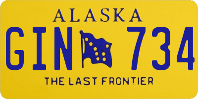 AK license plate GIN734
