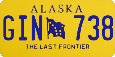 AK license plate GIN738
