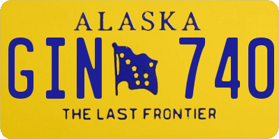 AK license plate GIN740