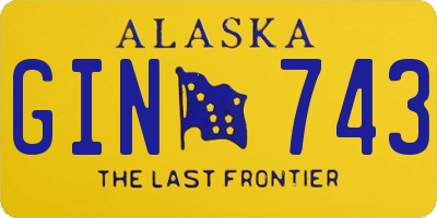 AK license plate GIN743