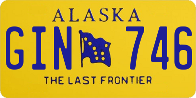 AK license plate GIN746