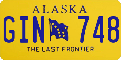 AK license plate GIN748