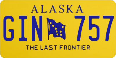 AK license plate GIN757