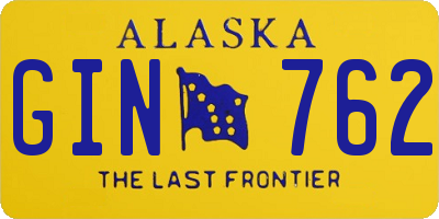 AK license plate GIN762
