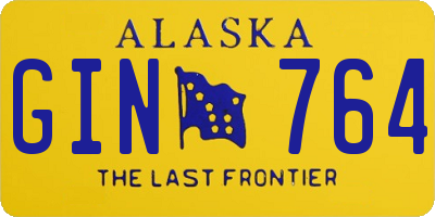 AK license plate GIN764