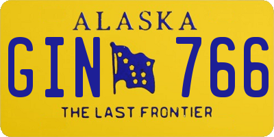 AK license plate GIN766