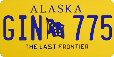AK license plate GIN775