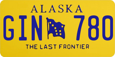 AK license plate GIN780
