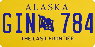 AK license plate GIN784
