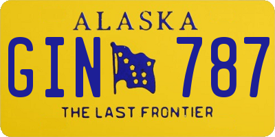 AK license plate GIN787