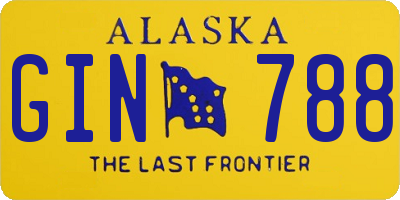 AK license plate GIN788