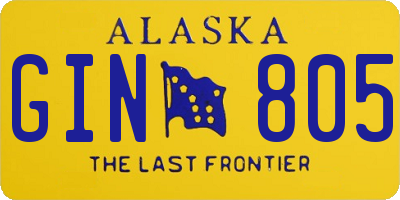 AK license plate GIN805