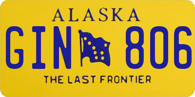 AK license plate GIN806