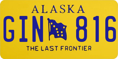 AK license plate GIN816